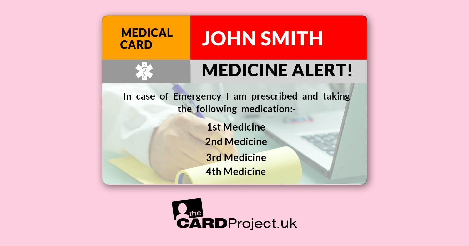 Create Your Own Medicine Alert Card Double (FRONT)